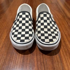 slip on checkered vans